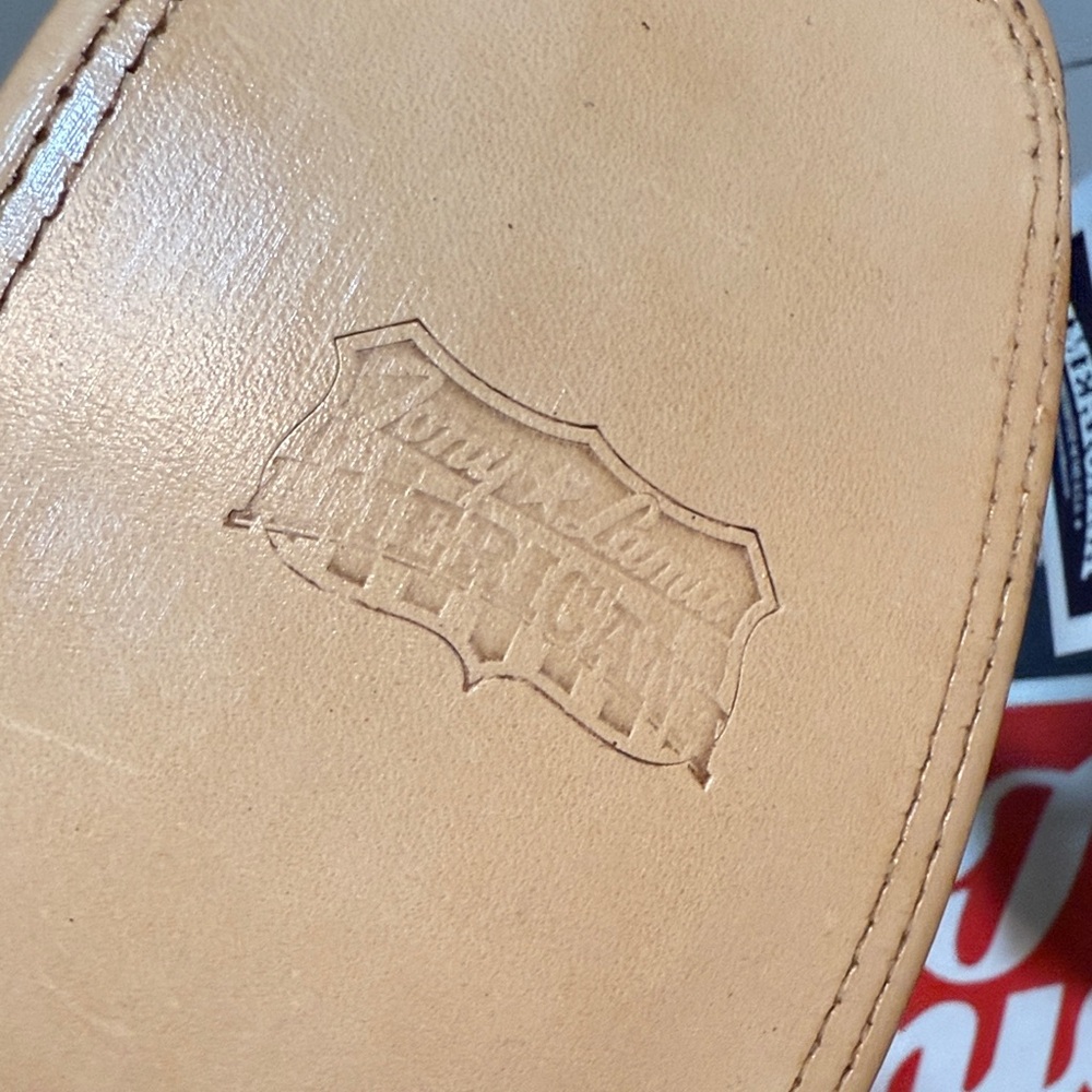 Tony Lama Women's Tan Western Boots with White Stitching - Picture 7 of 13